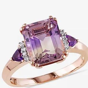 Miadora Ametrine, Amethyst, and Diamond Ring